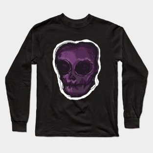 Purple Skull Long Sleeve T-Shirt